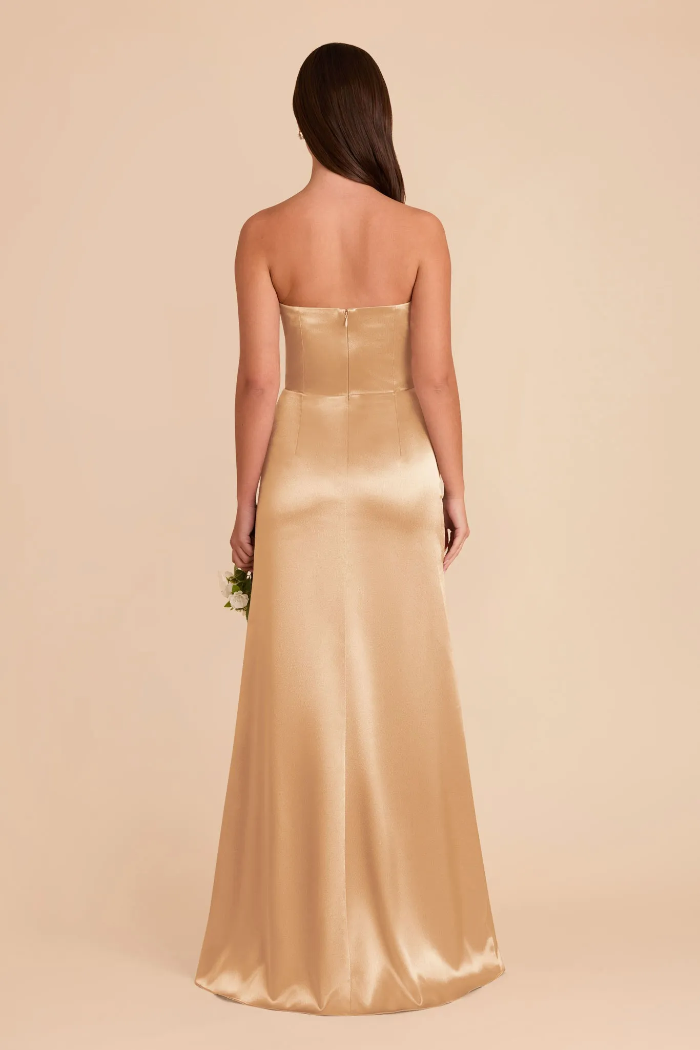 Anne Shiny Satin Dress - Gold sold by Birdy Grey product image thumbnail 5
