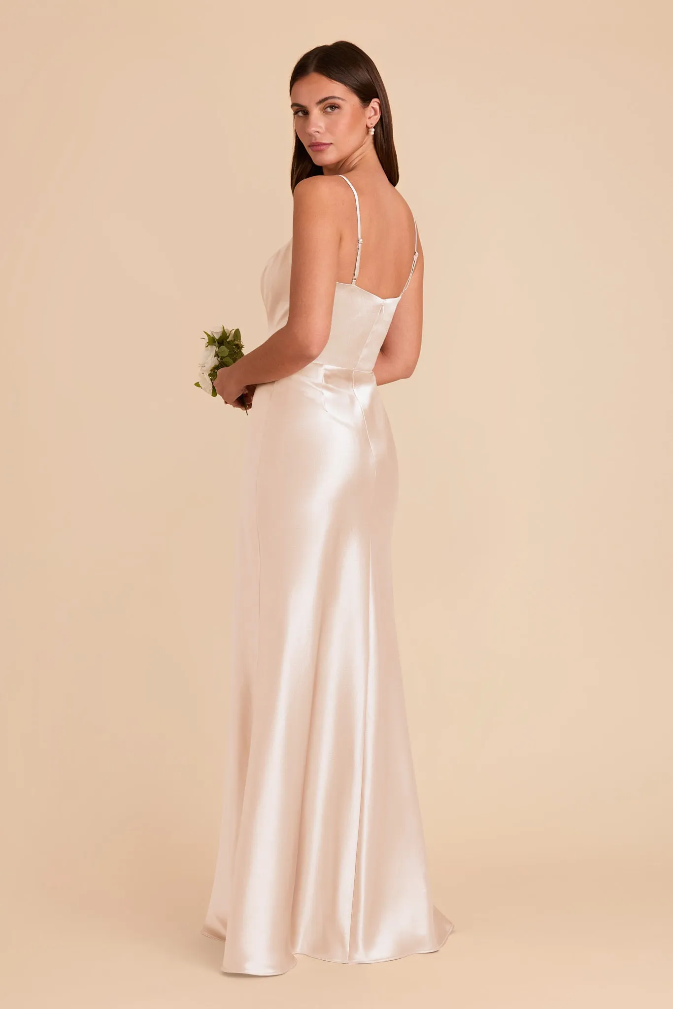 Mai Shiny Satin Dress - Champagne sold by Birdy Grey product image thumbnail 4