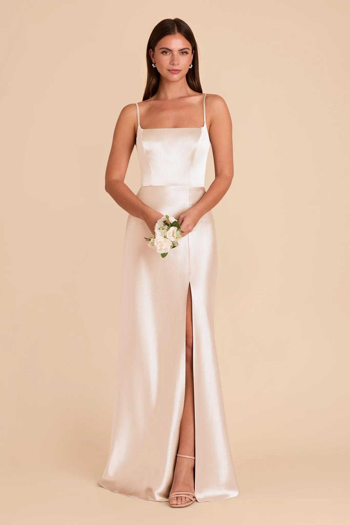 Mai Shiny Satin Dress - Champagne sold by Birdy Grey product image thumbnail 3