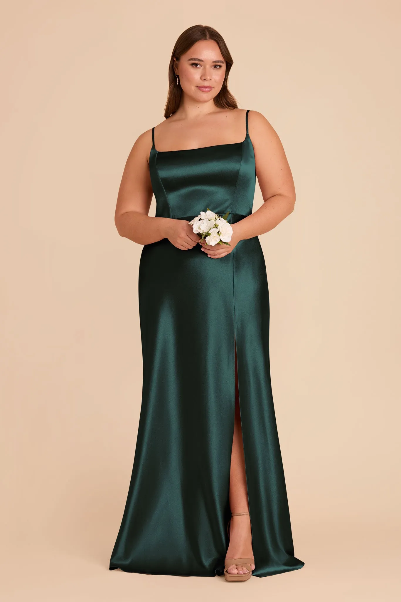 Mai Shiny Satin Dress - Emerald sold by Birdy Grey product image thumbnail 2