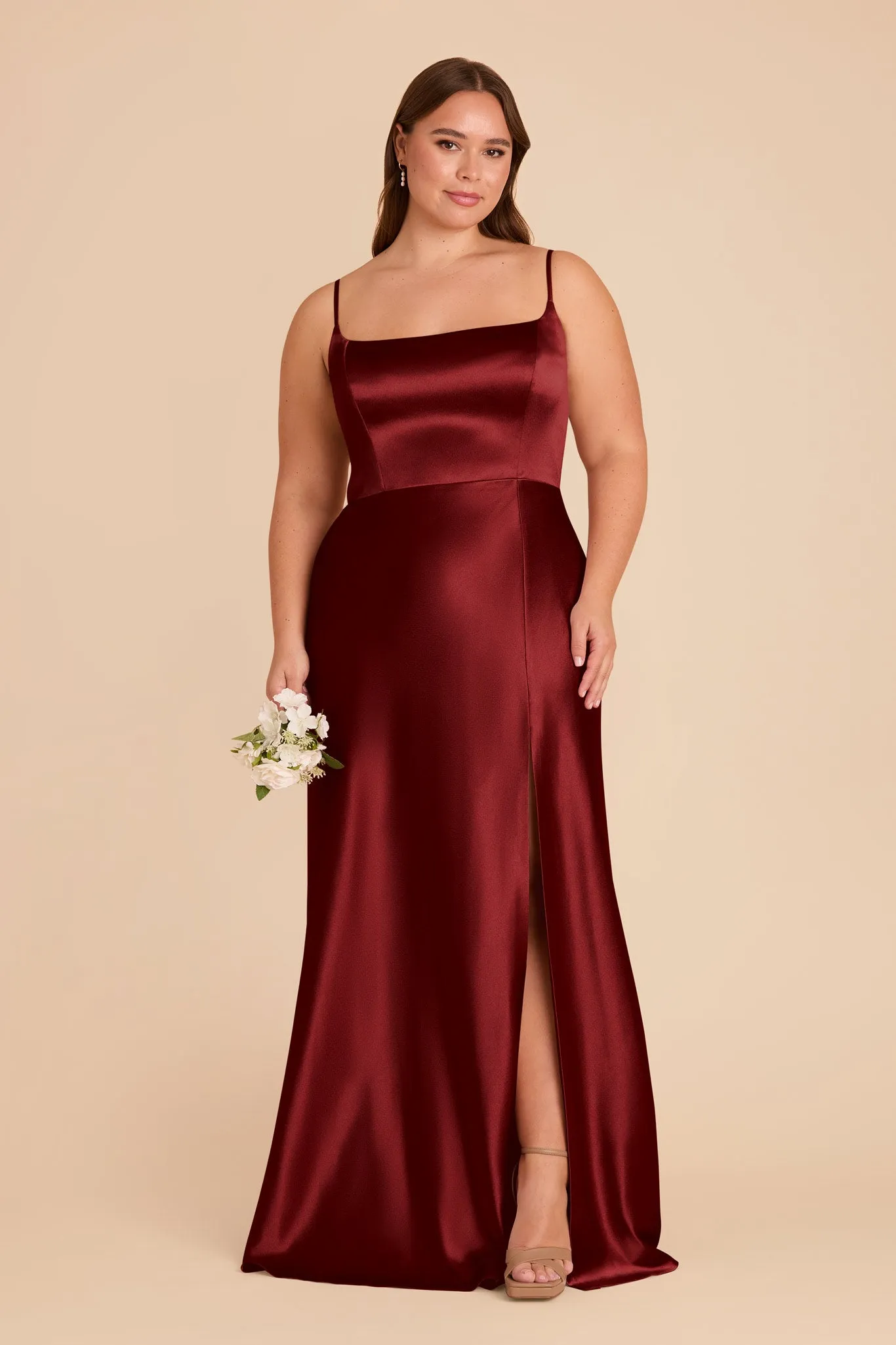 Mai Shiny Satin Dress - Cabernet sold by Birdy Grey product image thumbnail 2