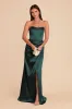 Anne Shiny Satin Dress - Emerald sold by Birdy Grey