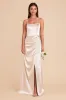 Anne Shiny Satin Dress - Champagne sold by Birdy Grey