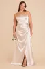 Anne Shiny Satin Dress - Champagne sold by Birdy Grey