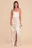 Anne Shiny Satin Dress - Champagne sold by Birdy Grey