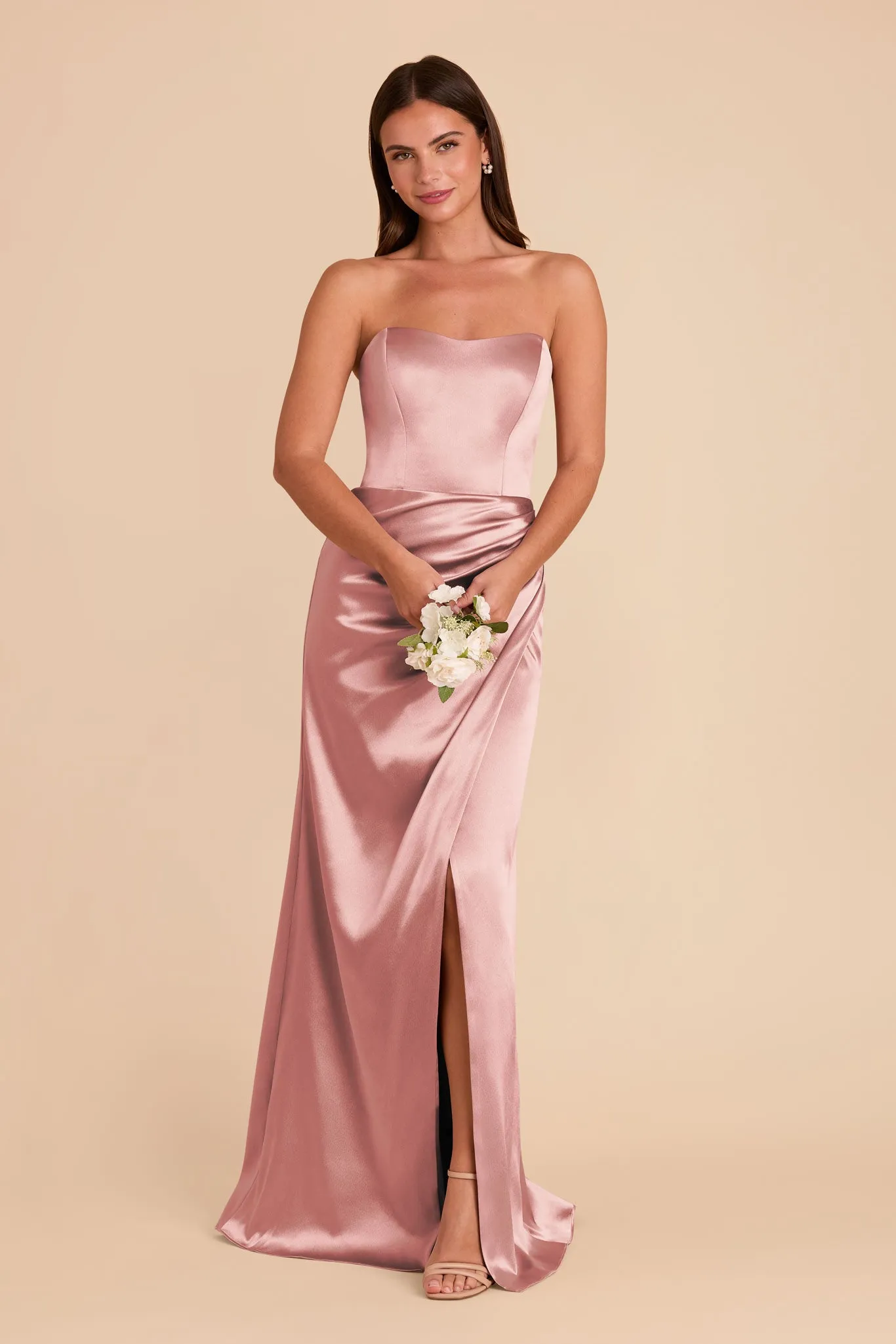 Mai Shiny Satin Dress - English Rose sold by Birdy Grey product image thumbnail 3