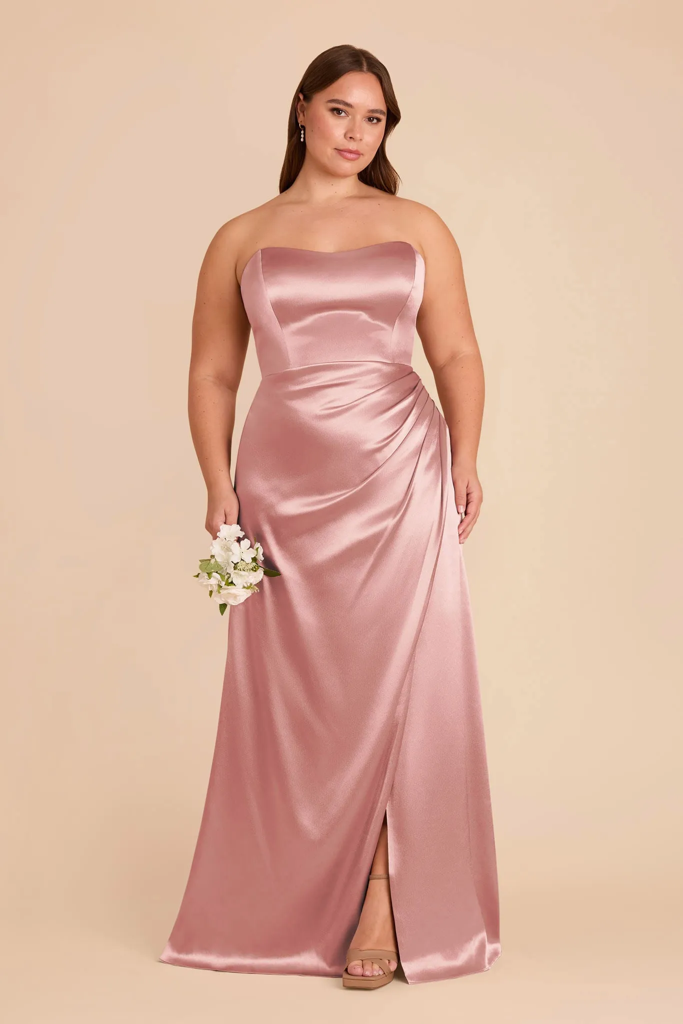 Mai Shiny Satin Dress - English Rose sold by Birdy Grey product image thumbnail 2