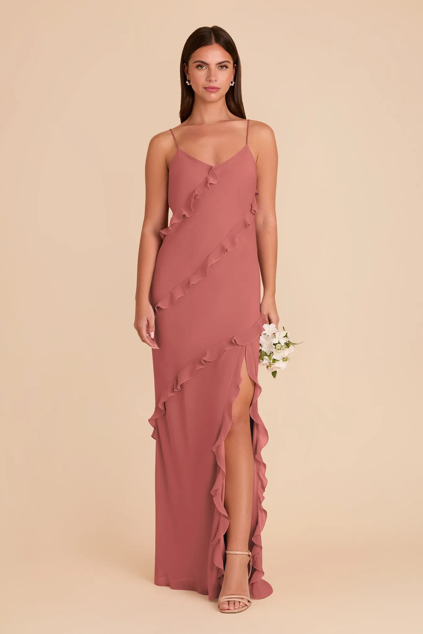 Valentina Chiffon Dress - Wild Rose sold by Birdy Grey