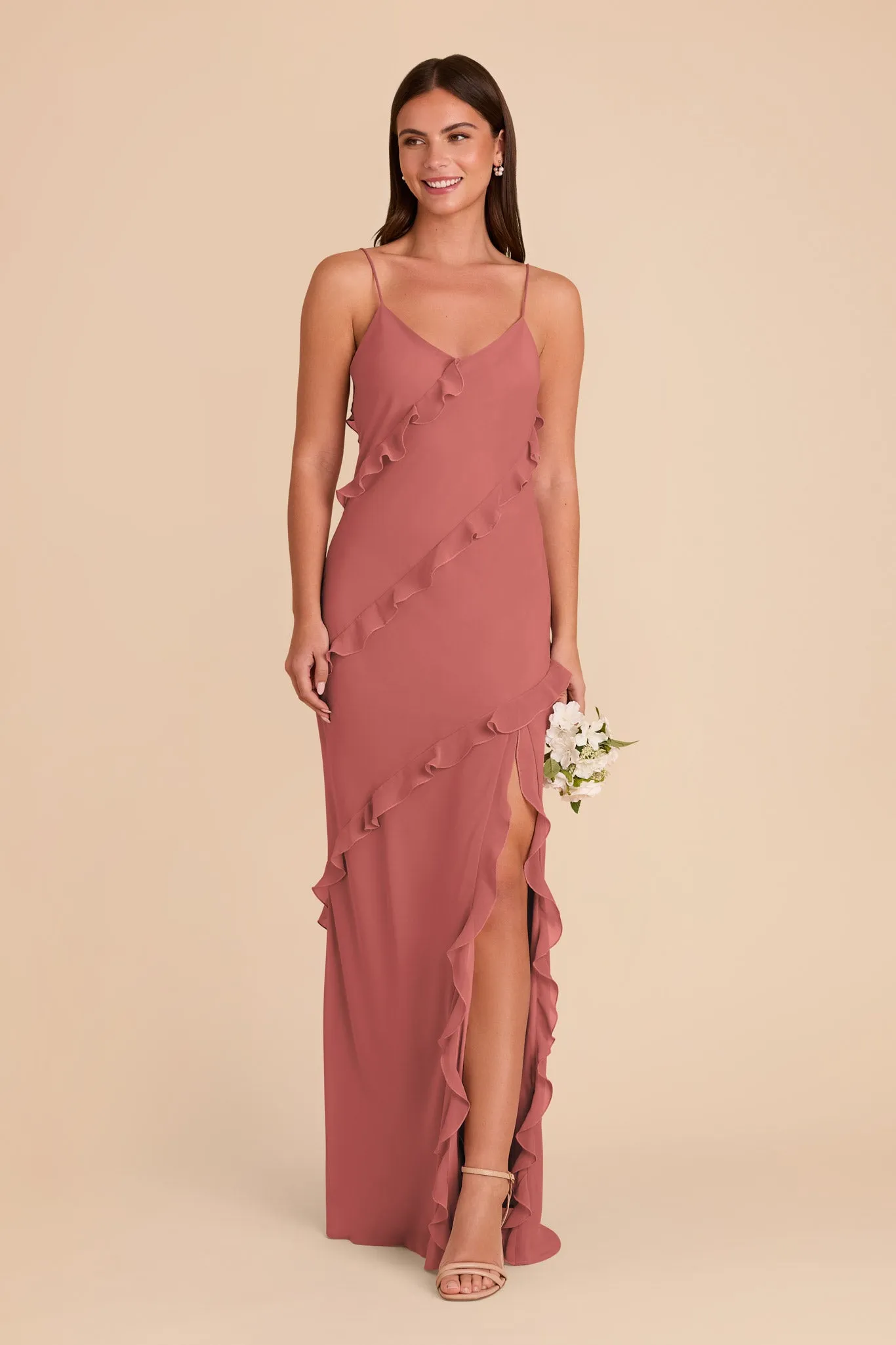 Valentina Chiffon Dress - Wild Rose sold by Birdy Grey product image thumbnail 3