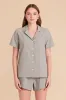 Atticus Pajama Set - Cocoa Stripe sold by Birdy Grey