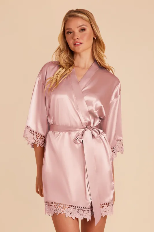 Claudine Lace Robe - Dusty Pink sold by Birdy Grey