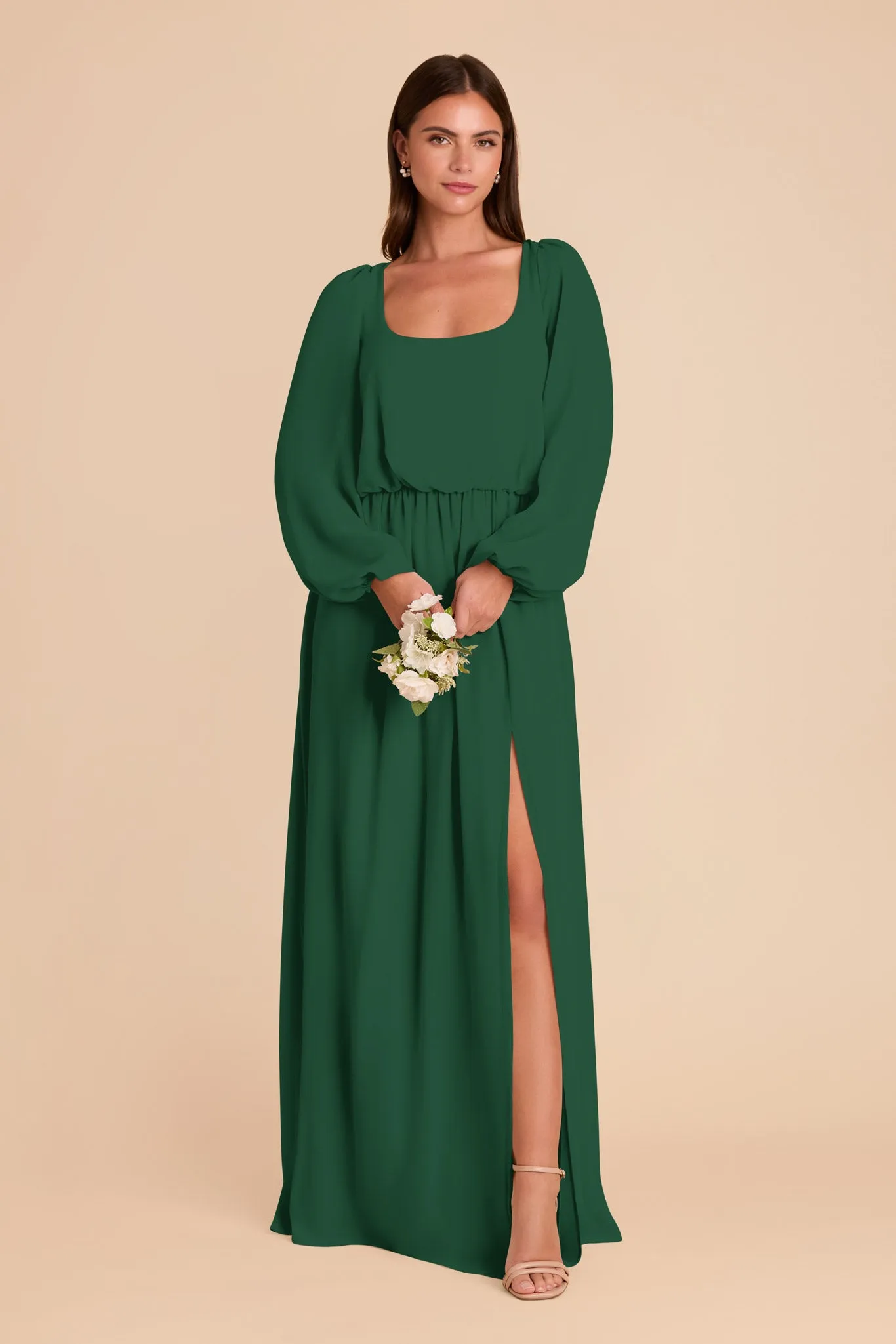 Eloise Chiffon Dress - Forest Green sold by Birdy Grey product image thumbnail 4