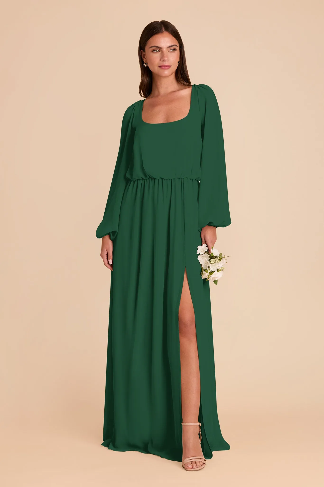 Eloise Chiffon Dress - Forest Green sold by Birdy Grey product image thumbnail 3