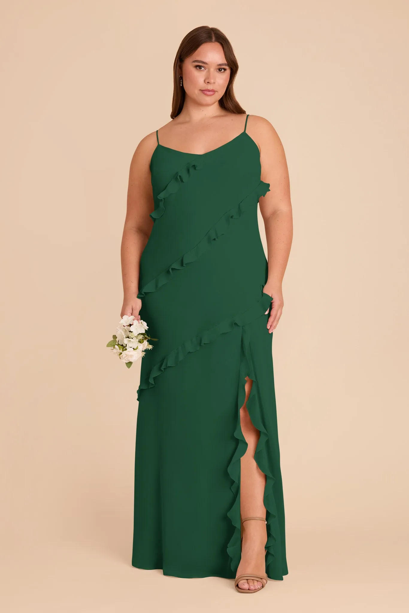 Valentina Chiffon Dress - Forest Green sold by Birdy Grey product image thumbnail 2