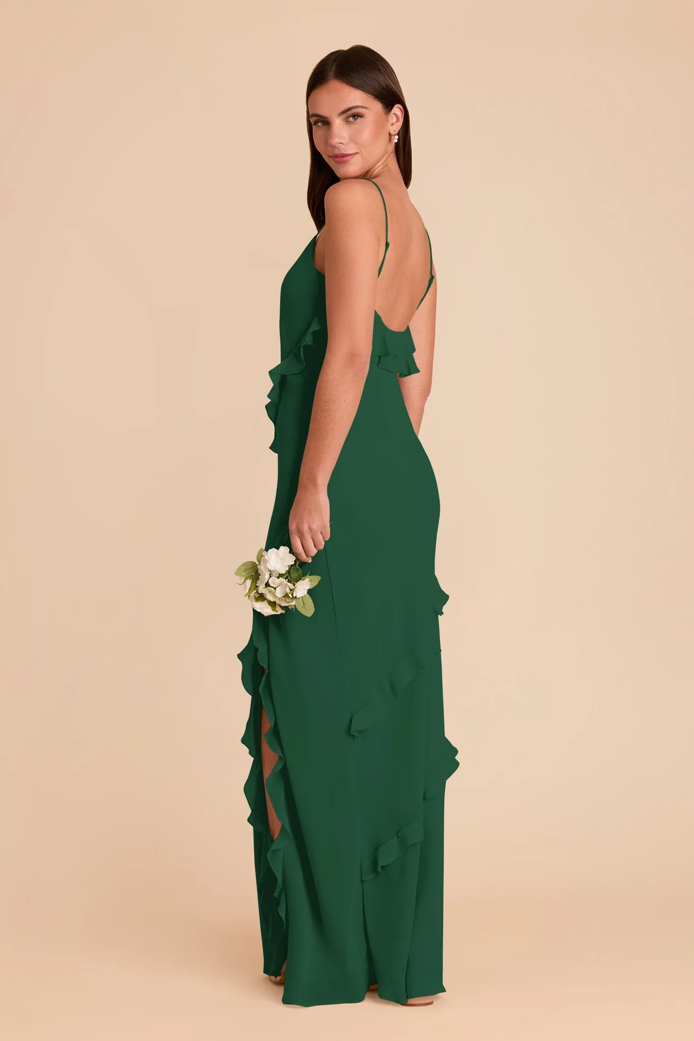 Valentina Chiffon Dress - Forest Green sold by Birdy Grey product image thumbnail 4