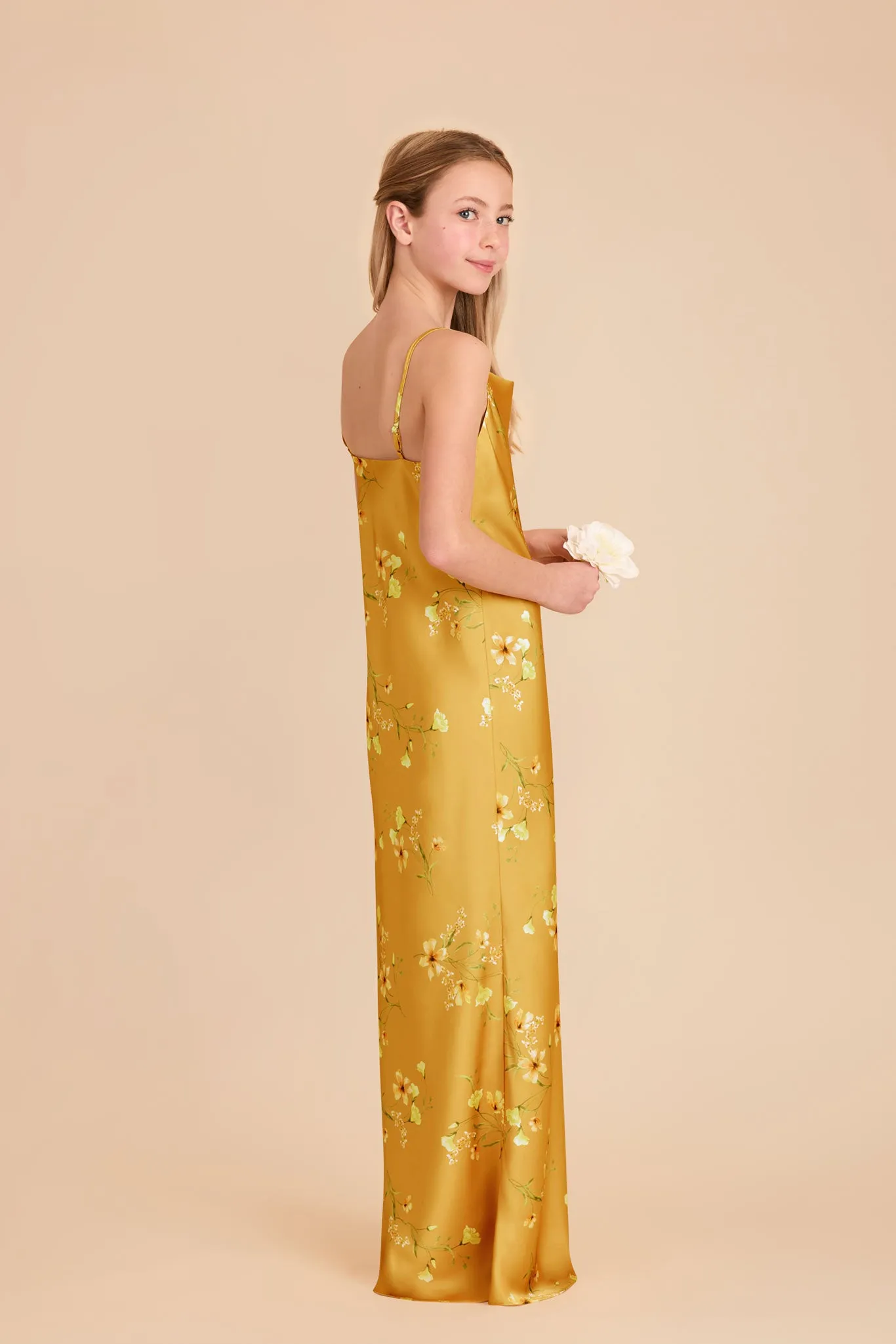 Elisa Junior Matte Satin Dress - Marigold Le Fleur sold by Birdy Grey product image thumbnail 3