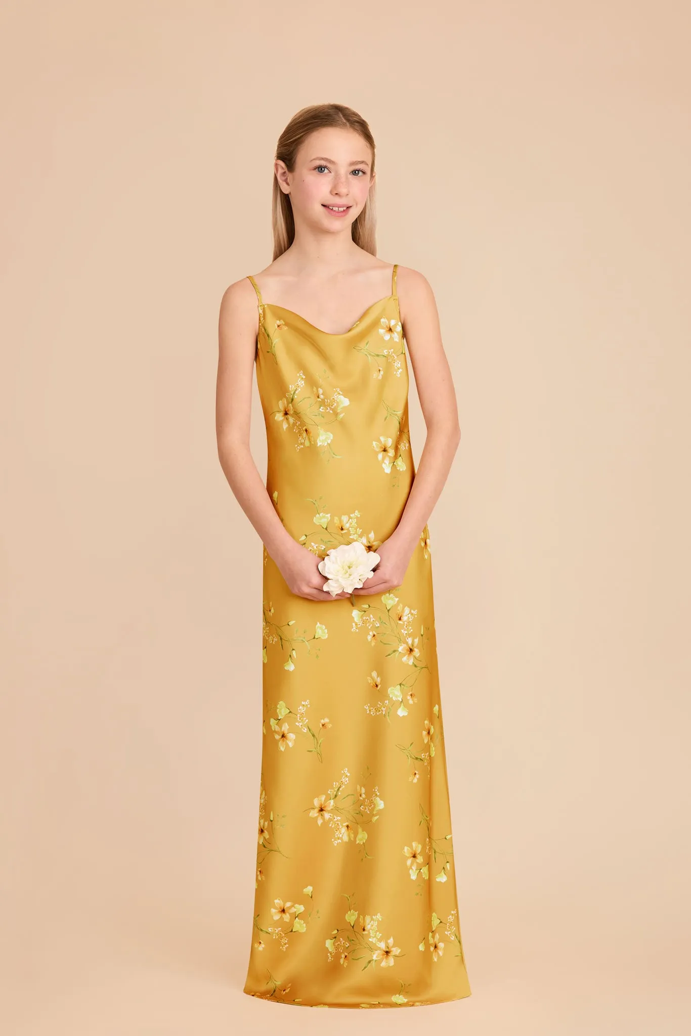Elisa Junior Matte Satin Dress - Marigold Le Fleur sold by Birdy Grey