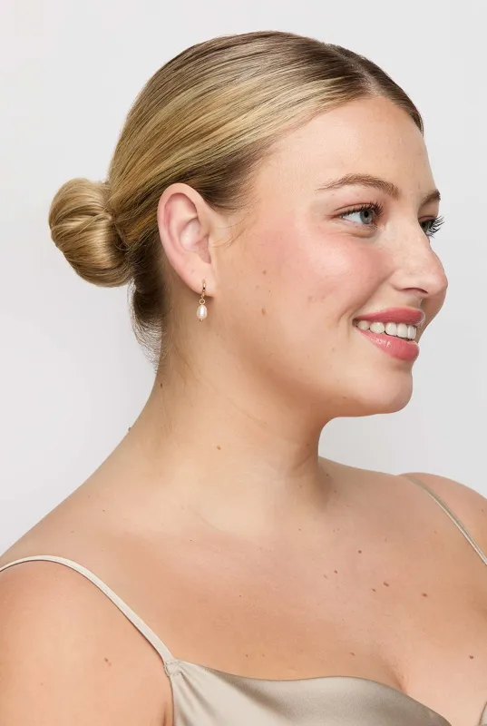 Alexandria Huggie Earrings by Petit Moments - Gold sold by Birdy Grey