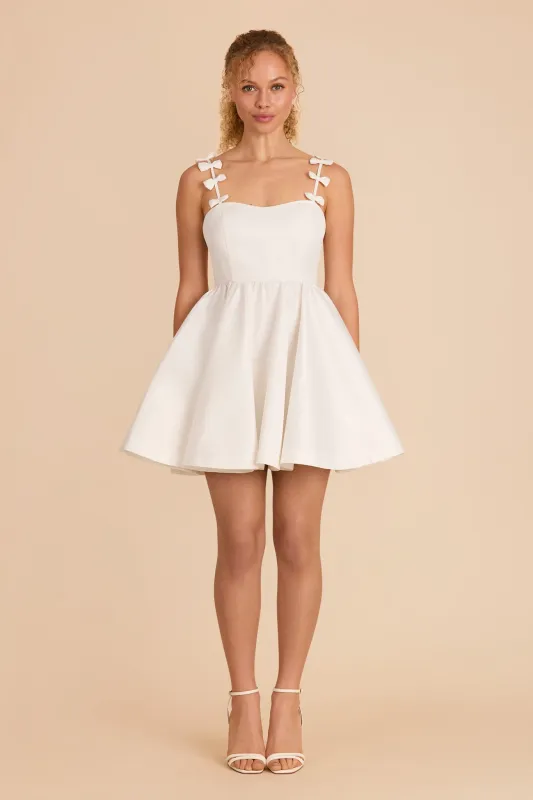 【HAENGNAE】 WHITE \"KISHIMEN MINI DRESS\" Jenna Double Lined Mini Dress - White | Fashion Nova