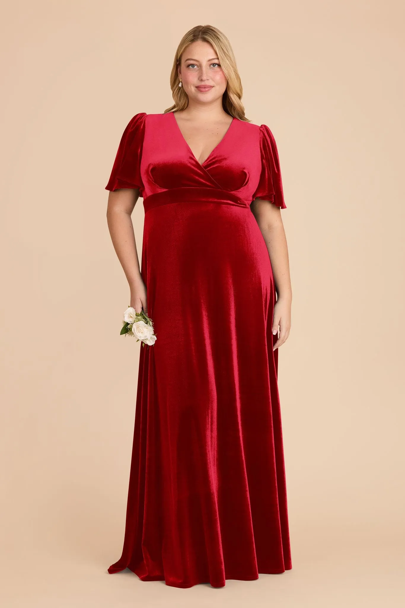 Marni Velvet Dress - Ruby Red sold by Birdy Grey product image thumbnail 2
