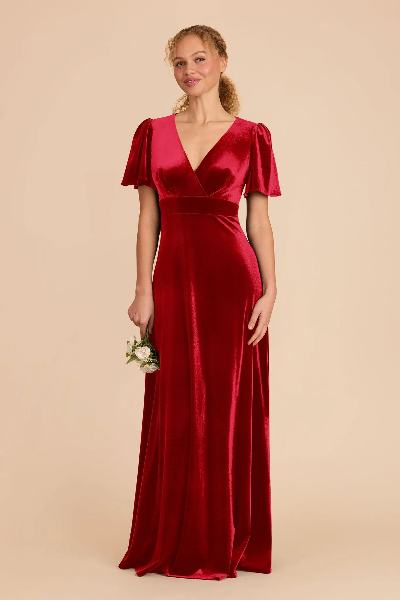 Marni Velvet Dress - Ruby Red sold by Birdy Grey product image thumbnail 3