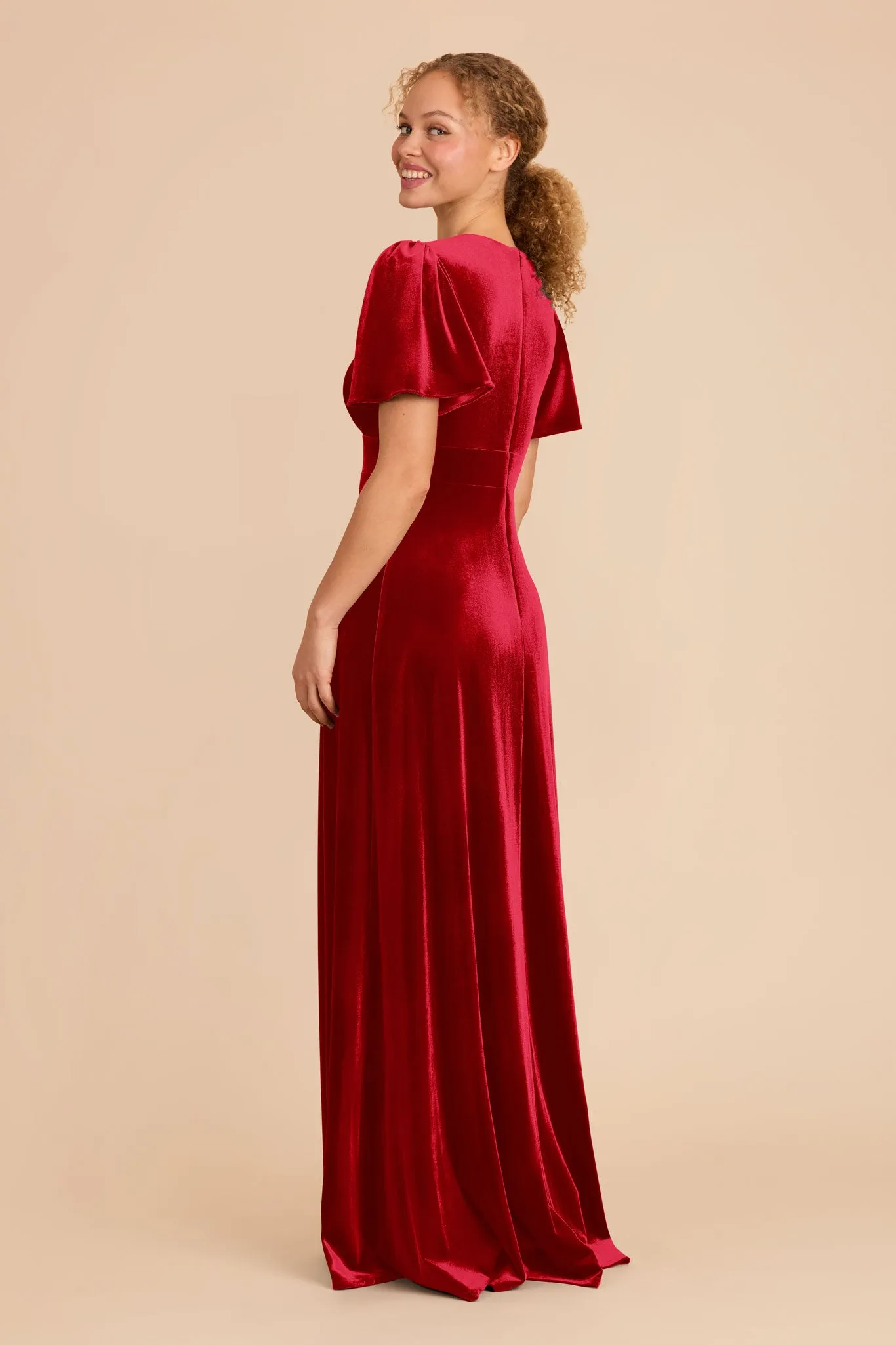 Marni Velvet Dress - Ruby Red sold by Birdy Grey product image thumbnail 4