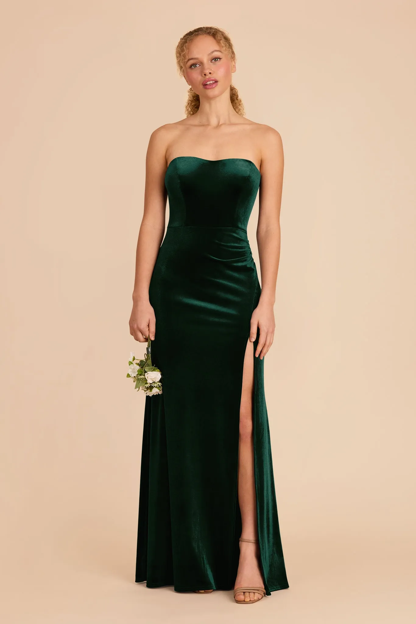 Anne Velvet Dress - Emerald sold by Birdy Grey product image thumbnail 3