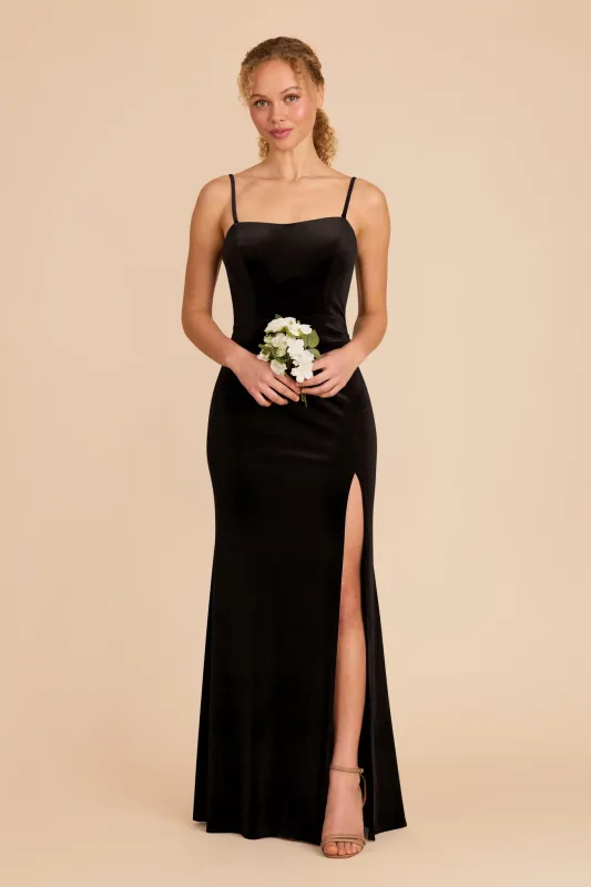 Anne Velvet Dress - Black sold by Birdy Grey
