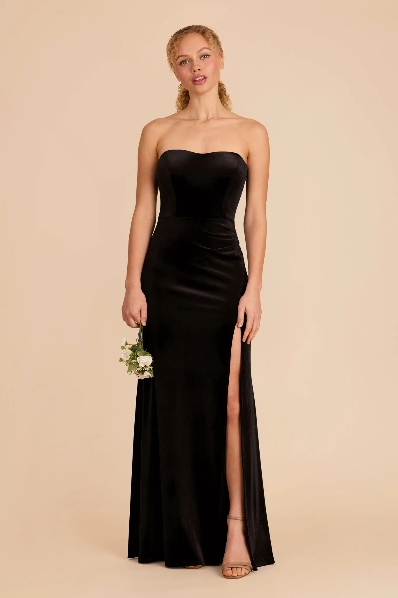 Anne Velvet Dress - Black sold by Birdy Grey product image thumbnail 3