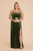 Anne Velvet Dress - Olive sold by Birdy Grey