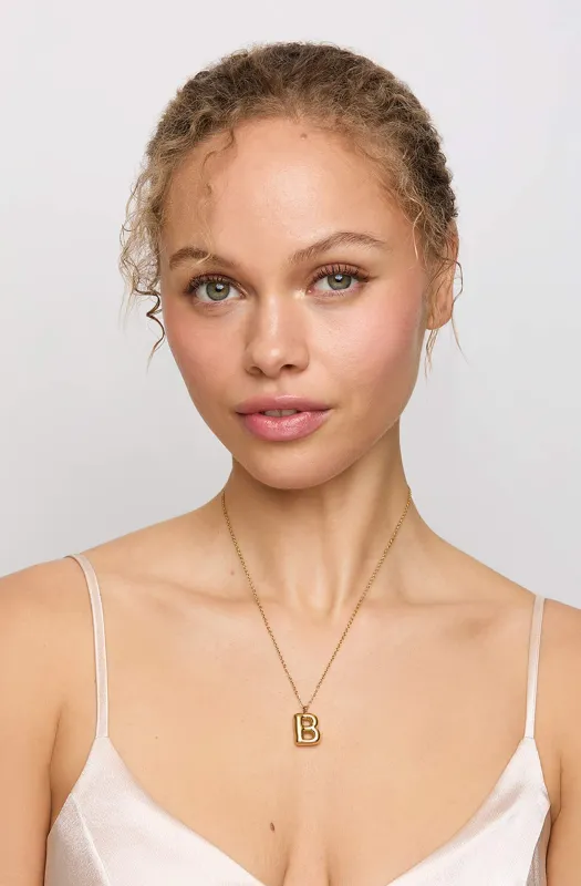 Bubble Initial Necklace by Petit Moments - Gold sold by Birdy Grey