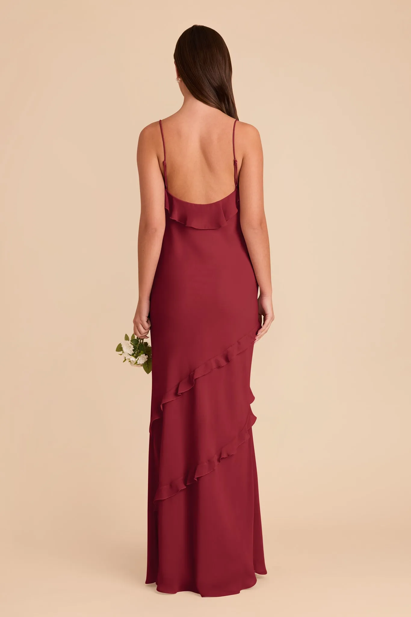 Valentina Chiffon Dress - Burgundy sold by Birdy Grey product image thumbnail 5