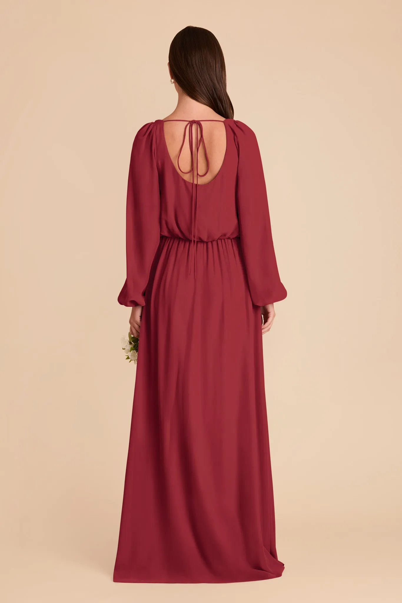 Eloise Chiffon Dress - Burgundy sold by Birdy Grey product image thumbnail 5