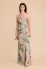 Lydia Matte Satin Dress - Latte Camellia Blooms sold by Birdy Grey