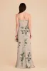 Lydia Matte Satin Dress - Latte Camellia Blooms sold by Birdy Grey