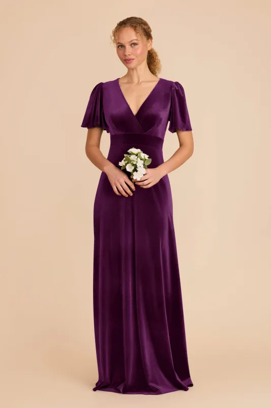 Marni Velvet Dress - Fig sold by Birdy Grey