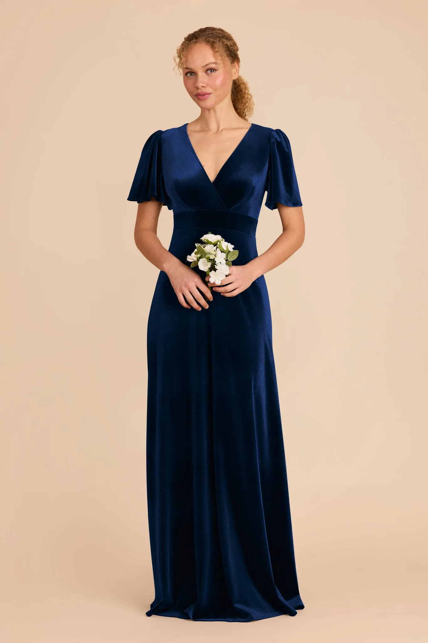 Marni Velvet Dress - Navy sold by Birdy Grey