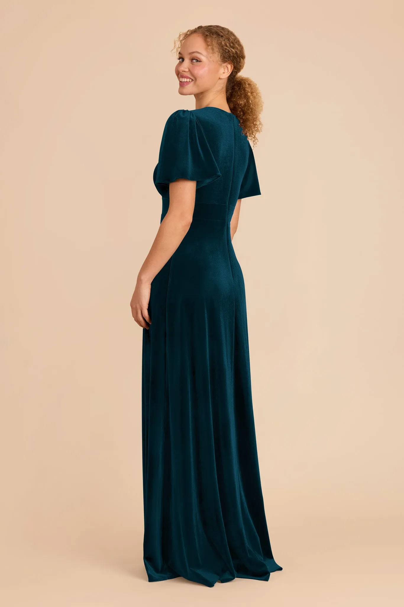 Marni Velvet Dress - Peacock sold by Birdy Grey product image thumbnail 4
