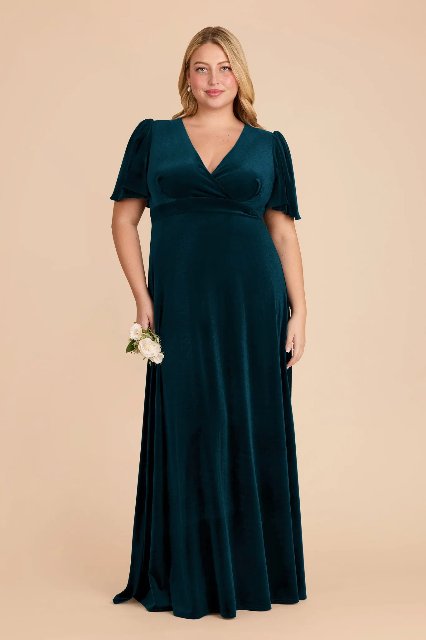 Marni Velvet Dress - Peacock sold by Birdy Grey product image thumbnail 2