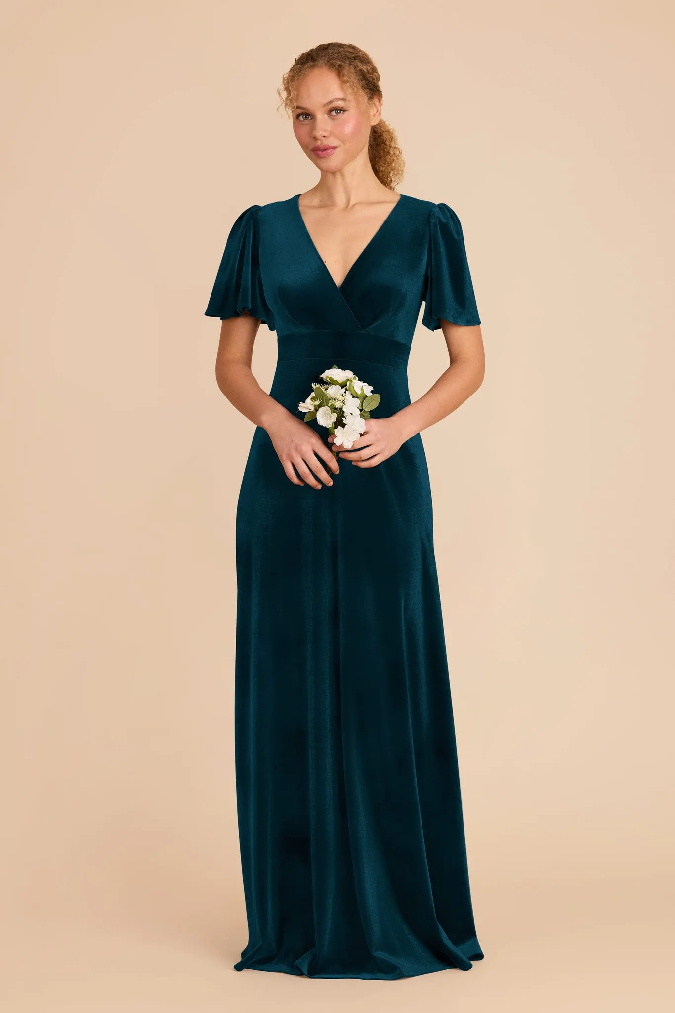 Marni Velvet Dress - Peacock sold by Birdy Grey product image thumbnail 3