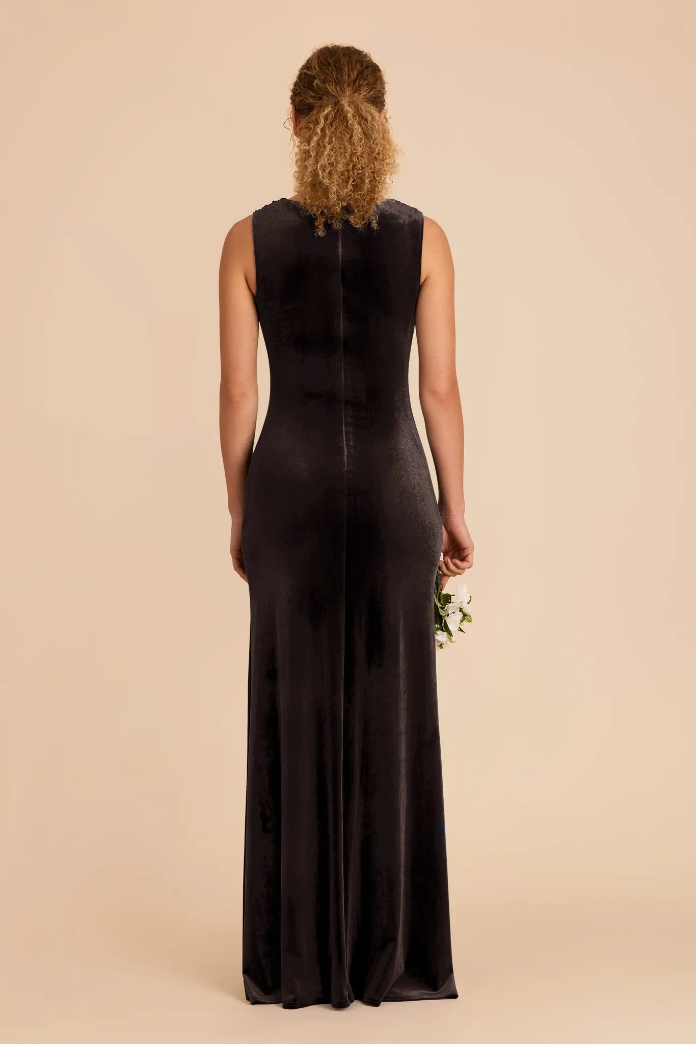 Fallon Velvet Dress - Espresso sold by Birdy Grey product image thumbnail 5
