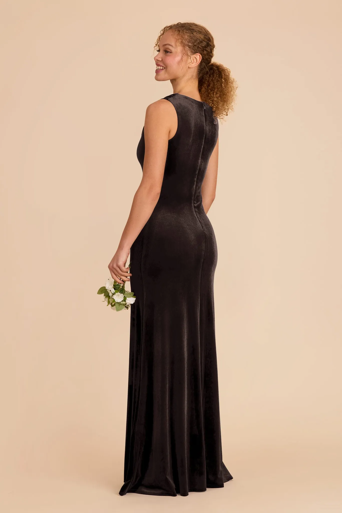 Fallon Velvet Dress - Espresso sold by Birdy Grey product image thumbnail 4