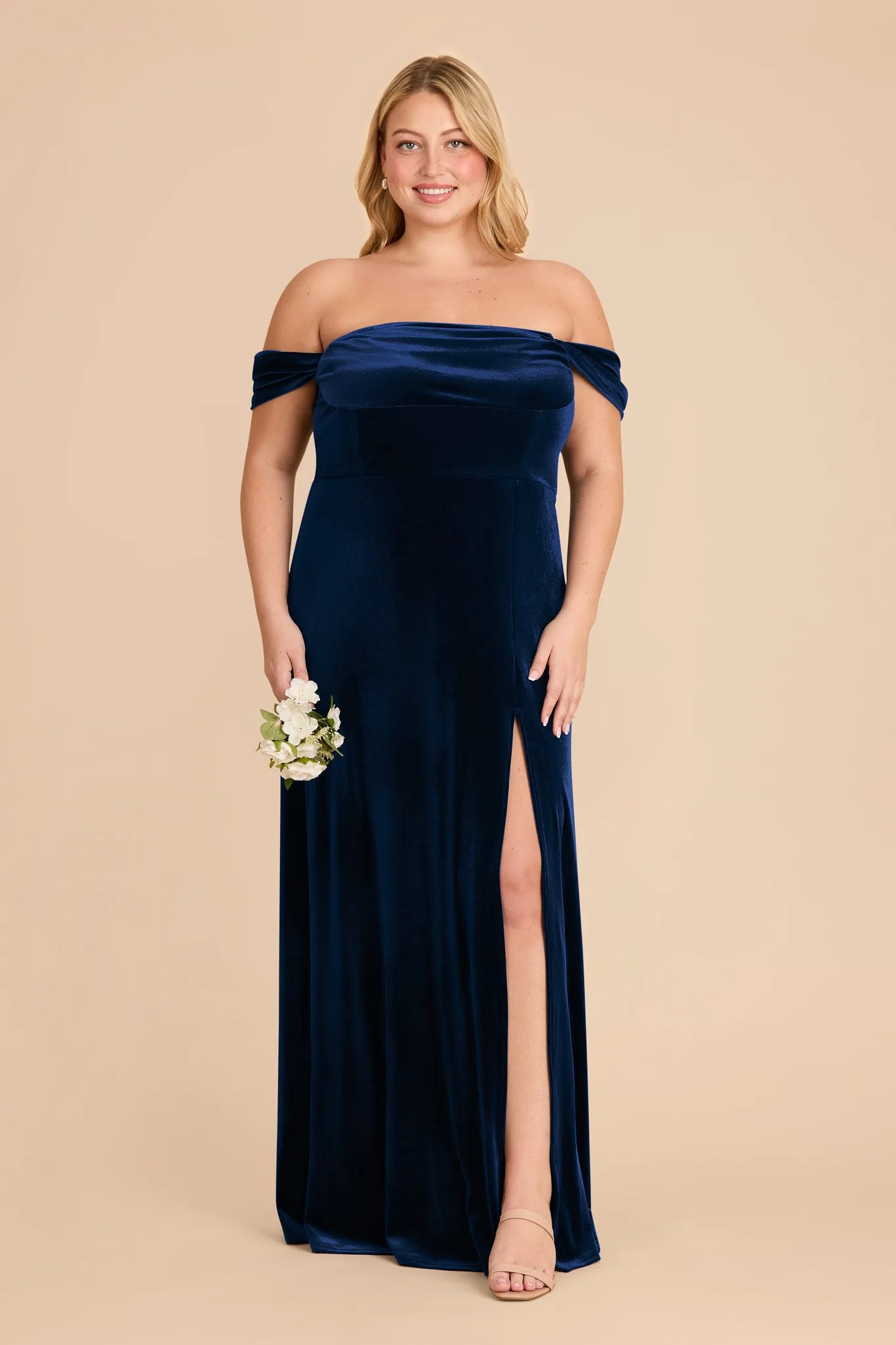 Mia Velvet Convertible Dress - Navy sold by Birdy Grey product image thumbnail 2