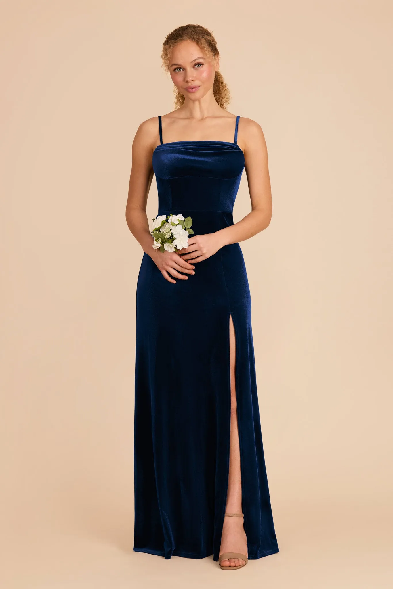 Mia Velvet Convertible Dress - Navy sold by Birdy Grey product image thumbnail 5