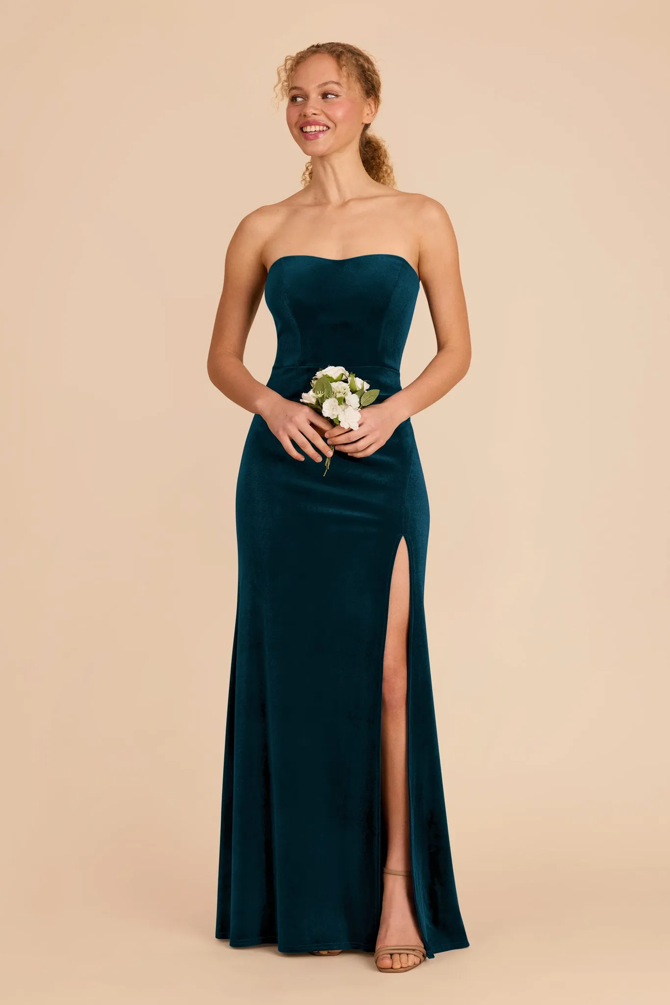 Anne Velvet Dress - Peacock sold by Birdy Grey product image thumbnail 4