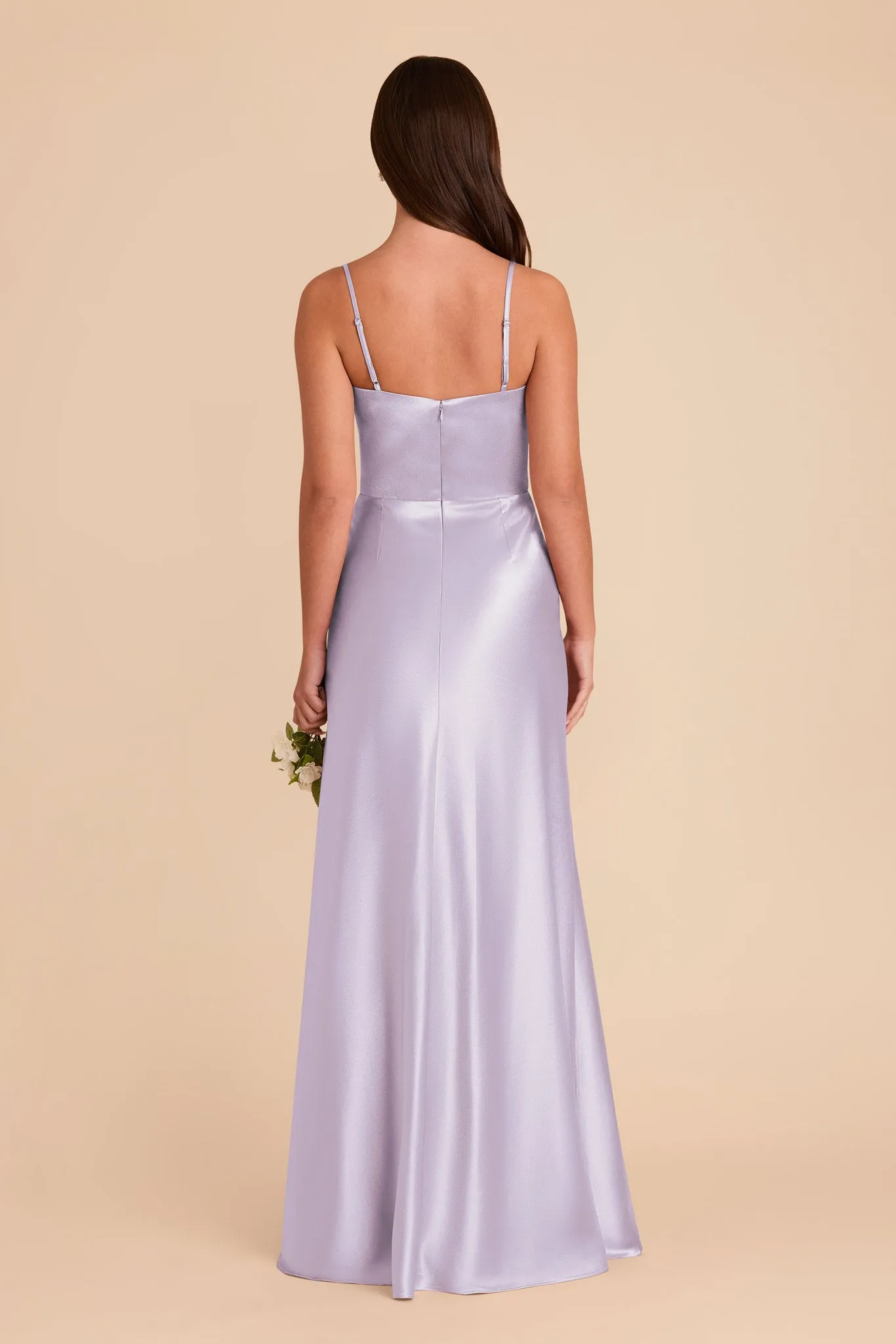 Mai Shiny Satin Dress - Dusty Lilac sold by Birdy Grey product image thumbnail 5