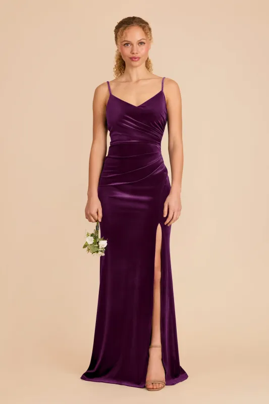 Catherine Velvet Dress - Fig sold by Birdy Grey
