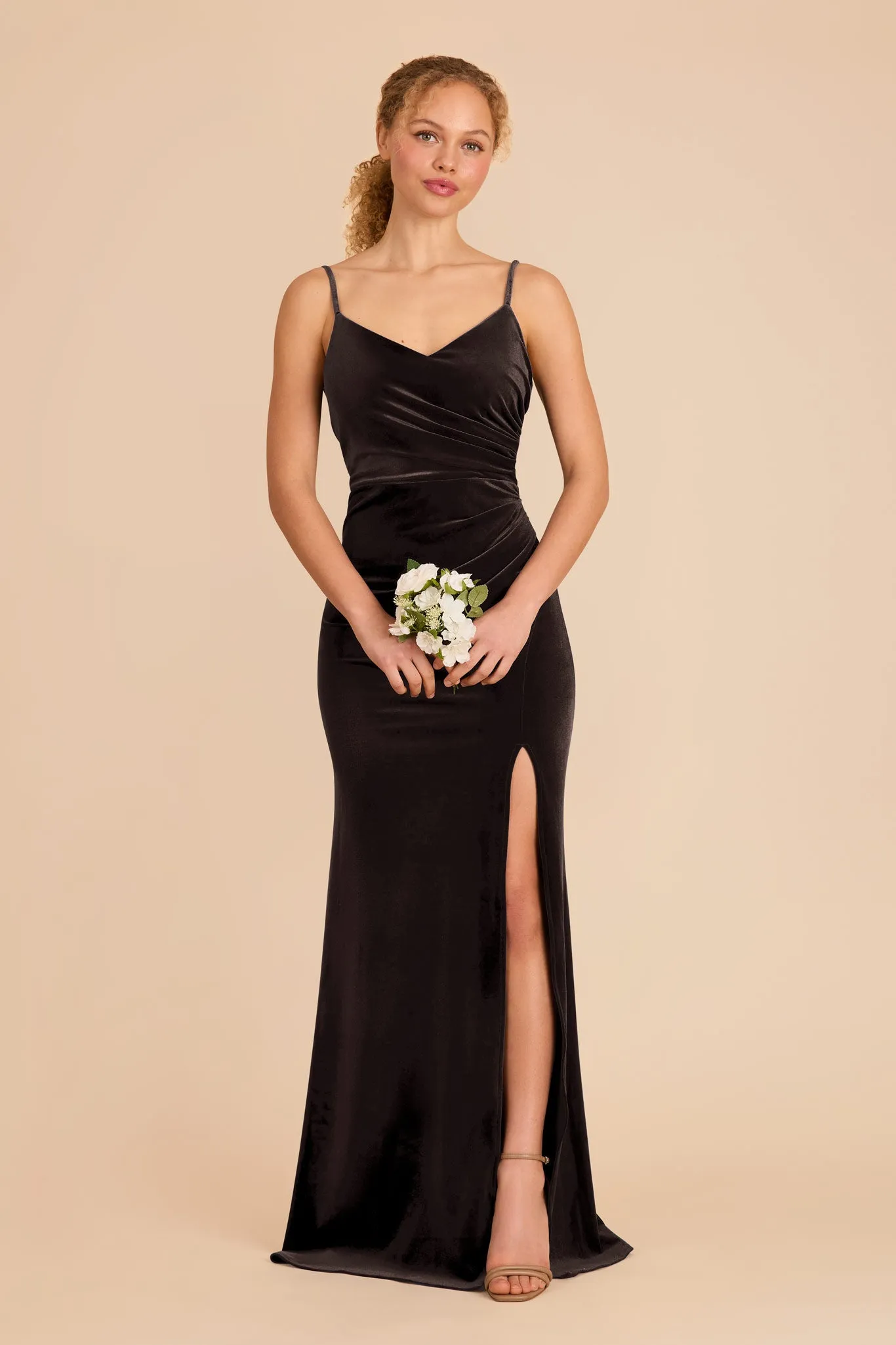 Catherine Velvet Dress - Espresso sold by Birdy Grey product image thumbnail 3