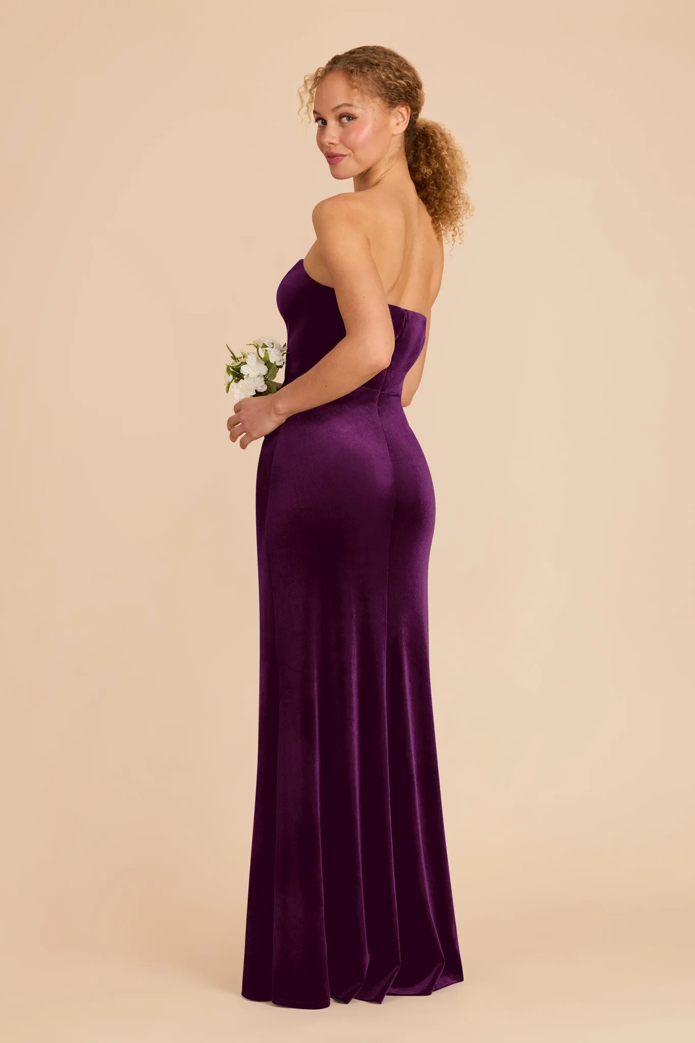 Anne Velvet Dress - Fig sold by Birdy Grey product image thumbnail 5