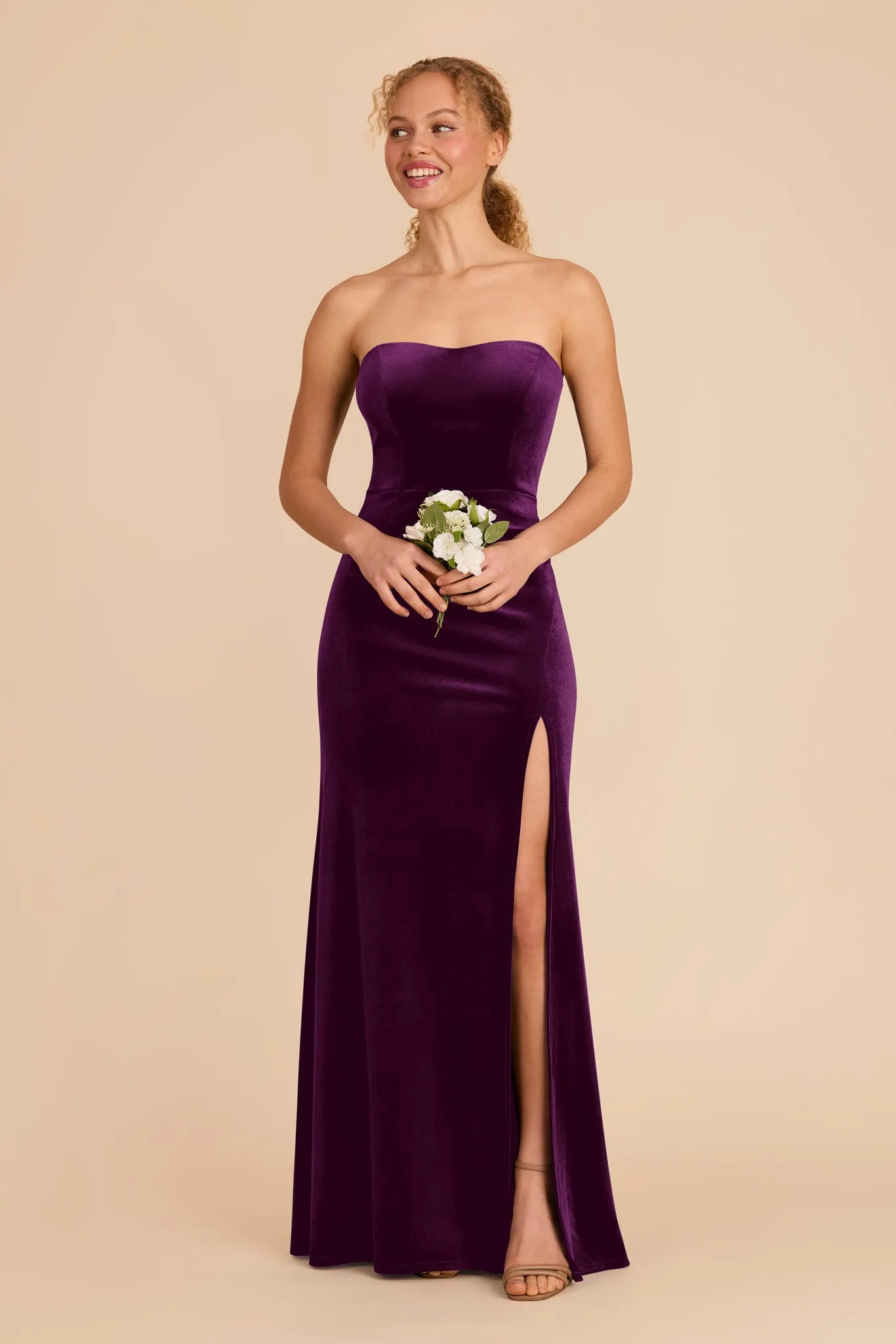 Anne Velvet Dress - Fig sold by Birdy Grey product image thumbnail 4